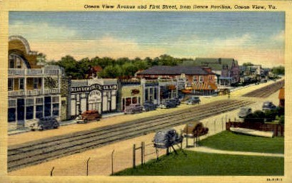 Ocean View Avenue - Virginia VA Postcard