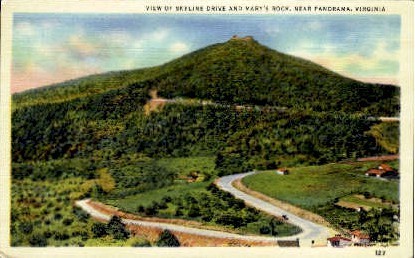 Skyline Drive and Mary's Rock - Panorama, Virginia VA Postcard