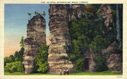 Natural Chimneys  - Mt Solon, Virginia VA Postcard