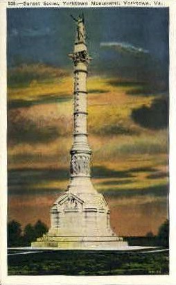 Yorktown Monument - Virginia VA Postcard