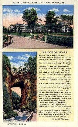 Natural Bridge Hotel - Misc, Virginia VA Postcard