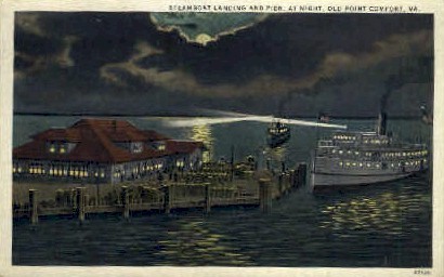 Steamboat Landing & Pier - Point Comfort, Virginia VA Postcard