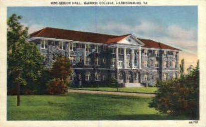 Senior Hall, Madison College - Harrisonburg, Virginia VA Postcard
