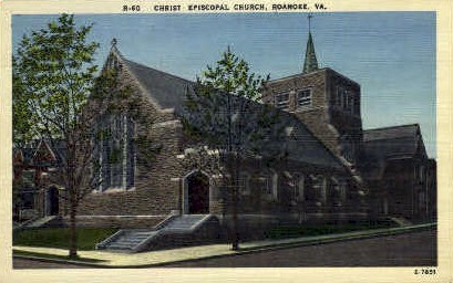 Christ Episcopal Church - Roanoke, Virginia VA Postcard