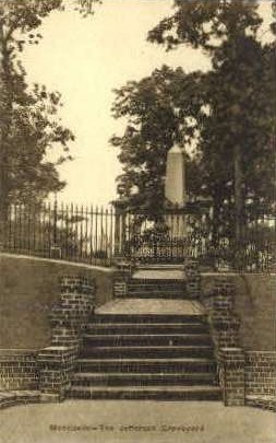 Jefferson Graveyard - Monticello, Virginia VA Postcard