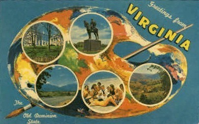 Greetings From - Misc, Virginia VA Postcard