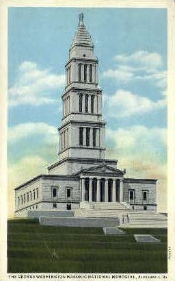 George Washington National Memorial - Alexandria, Virginia VA Postcard