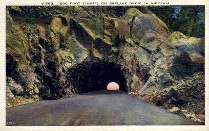 600 Ft Tunnel - Misc, Virginia VA Postcard