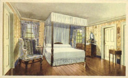 General Washingtons Bed Chamber - Mt Vernon, Virginia VA Postcard