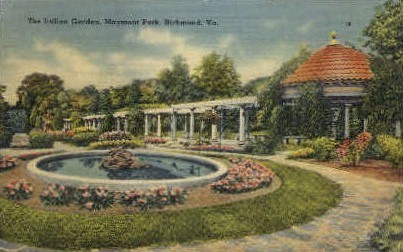 Italian Garden - Richmond, Virginia VA Postcard