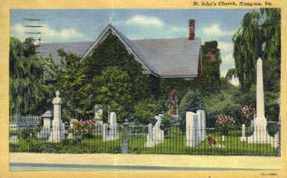 St. Johns Church - Hampton, Virginia VA Postcard