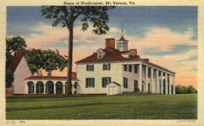 Home of Washington - Mt Vernon, Virginia VA Postcard