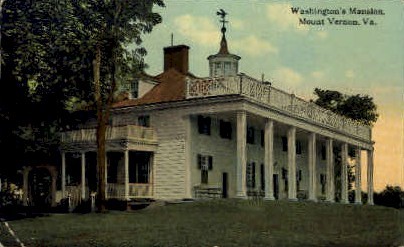 Washington Mansion - Mt Vernon, Virginia VA Postcard
