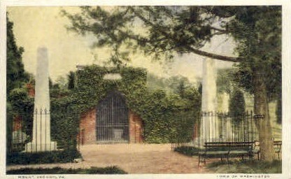 Tomb of Washington - Mt Vernon, Virginia VA Postcard