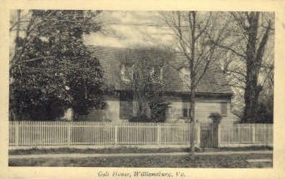 Galt House - Williamsburg, Virginia VA Postcard