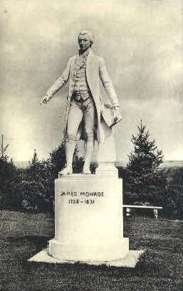 Statue of James Monroe - Charlottesville, Virginia VA Postcard
