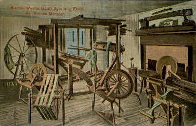 Martha Washingtons Spinning Room - Mt Vernon, Virginia VA Postcard