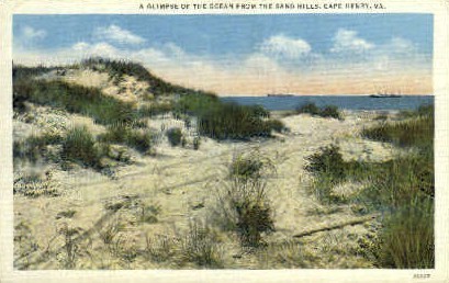 Ocean from the Sand Hills - Cape Henry, Virginia VA Postcard