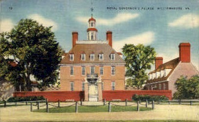 Royal Governors Palace - Williamsburg, Virginia VA Postcard