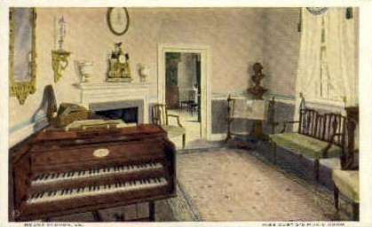 Miss Custis's Music Room - Mt Vernon, Virginia VA Postcard