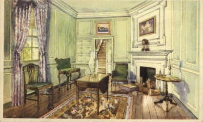 Martha Washingtons Sitting Room - Mt Vernon, Virginia VA Postcard