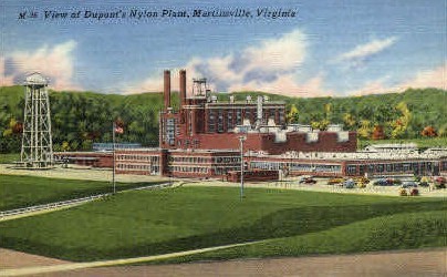 Duponts Nylon Plant - Martinsville, Virginia VA Postcard
