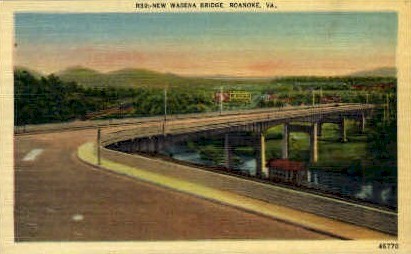 New Wasena Bridge - Roanoke, Virginia VA Postcard