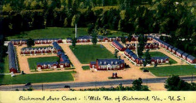 Richmond Auto Court - Virginia VA Postcard