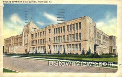 Thomas Jefferson High School  - Richmond, Virginia VA Postcard