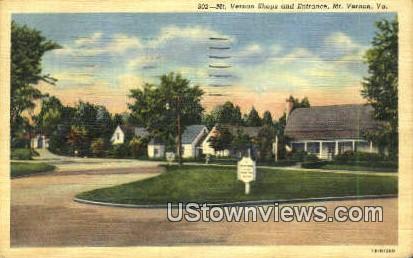 Mount Vernon Shops And Entrance  - Virginia VA Postcard