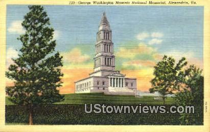 George Washingtons Memorial  - Alexandria, Virginia VA Postcard