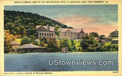 New Modern Hotel At Mountain Lake  - Pembroke, Virginia VA Postcard