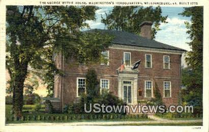 George Wythe House  - Williamsburg, Virginia VA Postcard