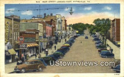 Main Street  - Wytheville, Virginia VA Postcard