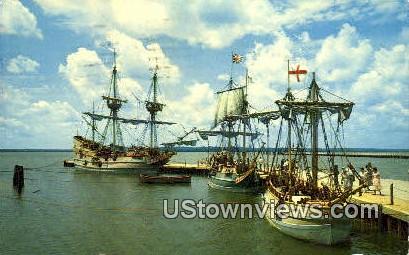 The Three Ships  - Jamestown, Virginia VA Postcard