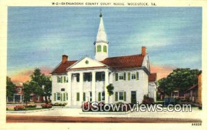 Shenandoah County Court House  - Woodstock, Virginia VA Postcard