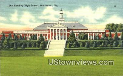 The Handley High School  - Winchester, Virginia VA Postcard
