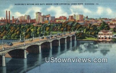 Mayo Bridge  - Richmond, Virginia VA Postcard