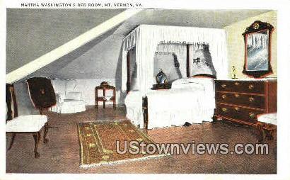 Martha Washingtons Bedroom  - Mount Vernon, Virginia VA Postcard