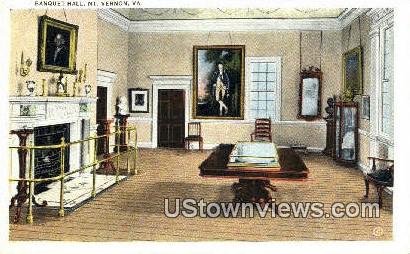 Banquet Hall  - Mount Vernon, Virginia VA Postcard