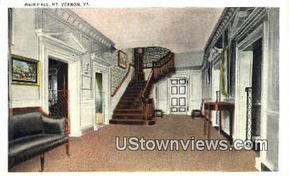 Main Hall    - Mount Vernon, Virginia VA Postcard