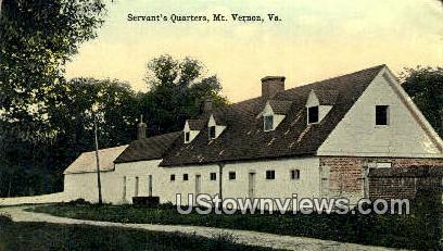 Servants Quarters  - Mount Vernon, Virginia VA Postcard