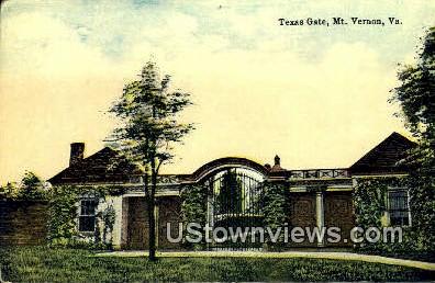 Texas Gate  - Mount Vernon, Virginia VA Postcard