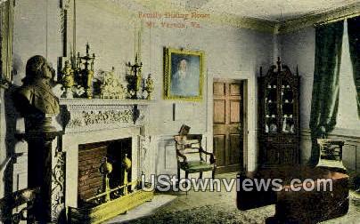 Family Dining Room  - Mount Vernon, Virginia VA Postcard