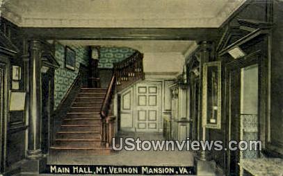 Main Hall  - Mount Vernon, Virginia VA Postcard