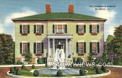 The Governors Mansion  - Richmond, Virginia VA Postcard