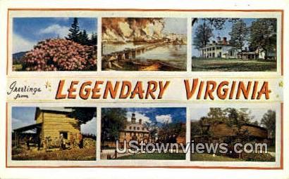 Greetings from Virginia, Virginia, VA, - Greetings from Virginia Postcards Postcard