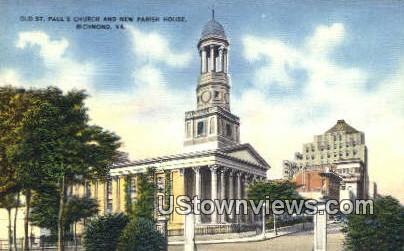 Old St Pauls Church  - Richmond, Virginia VA Postcard