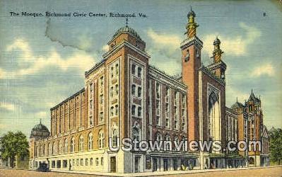 The Mosque Civic Center  - Richmond, Virginia VA Postcard