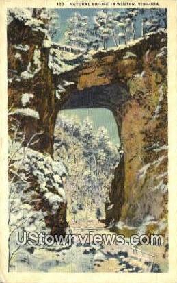 Natural Bridge In Winter  - Virginia VA Postcard